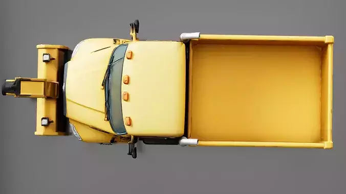 Snow Blower Truck Low-poly 3D model 6