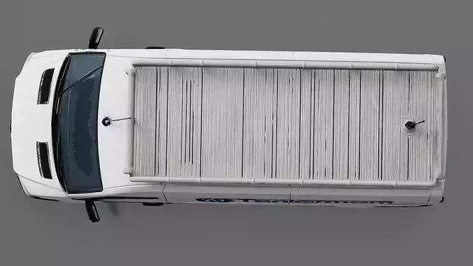 Telecom Service Van Low-poly 3D model 6