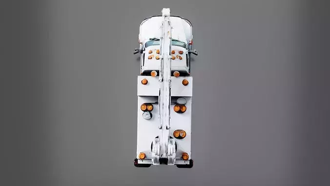 Utility Repair Truck Low-poly 3D model 6