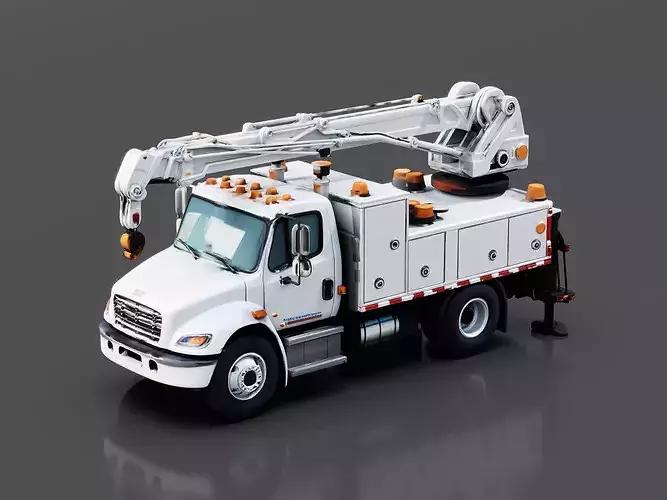 Utility Repair Truck Low-poly 3D model