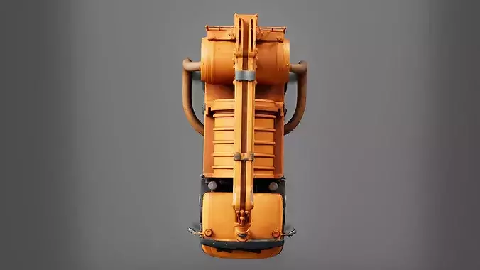 Vacuum Sewer Truck Low-poly 3D model 6