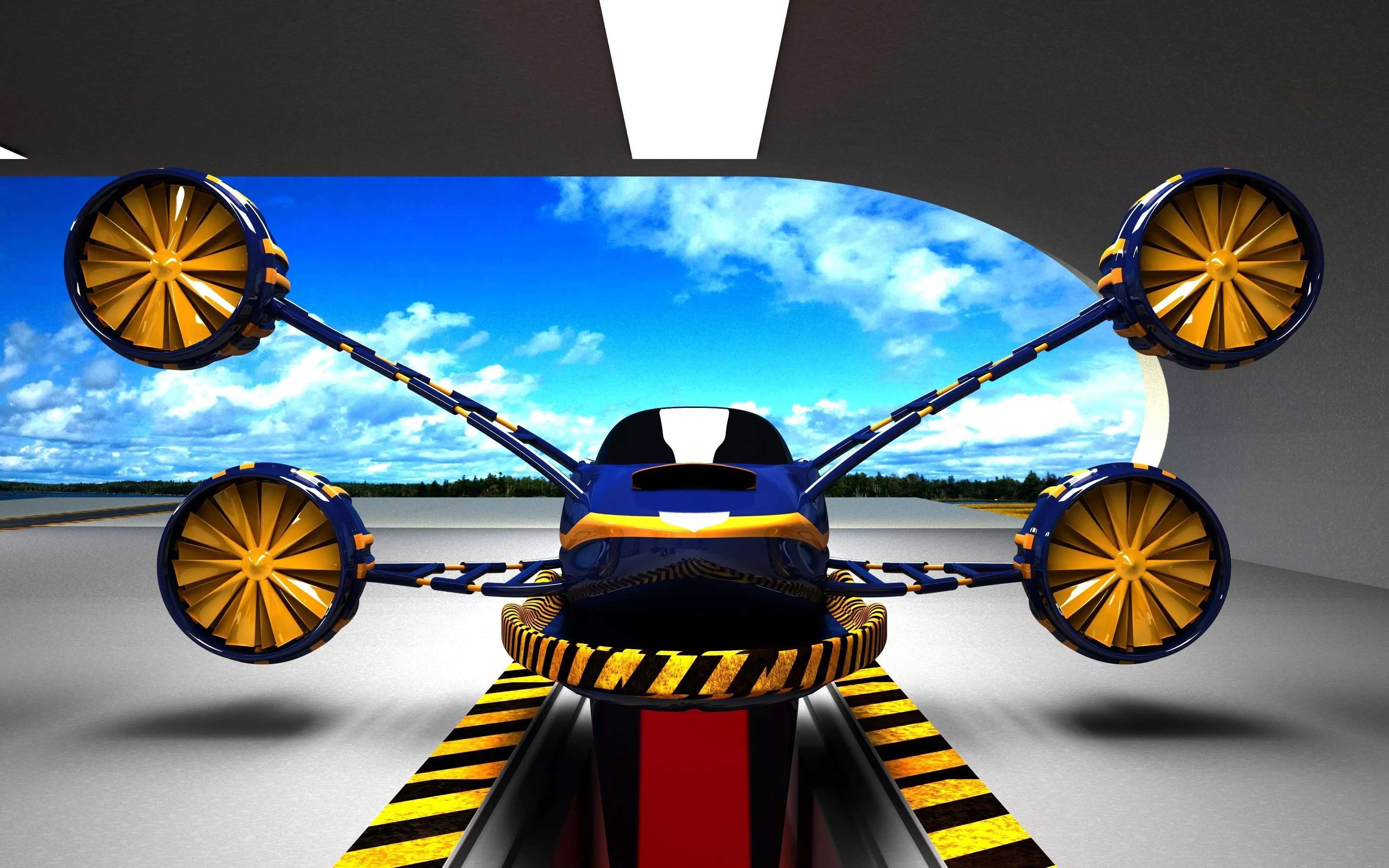 Blue Turbo 3D model