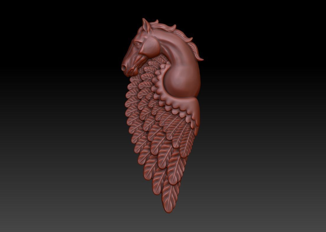 Pegasus pendant 3D print model_13