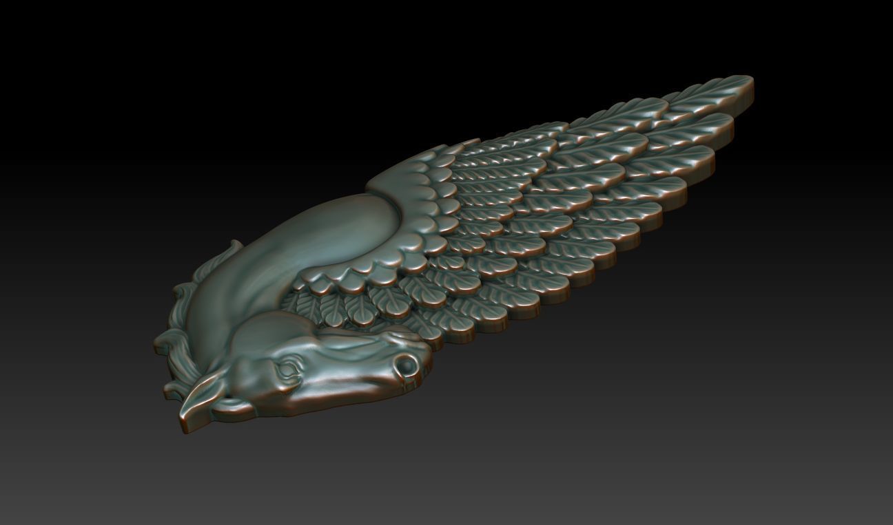 Pegasus pendant 3D print model_5