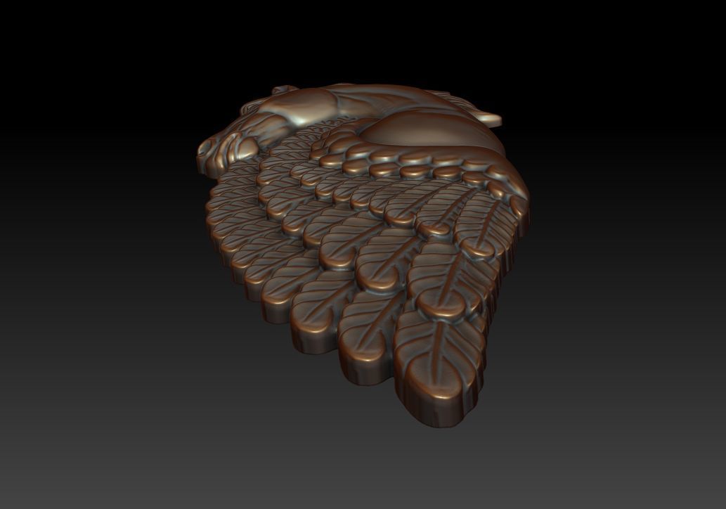 Pegasus pendant 3D print model_7