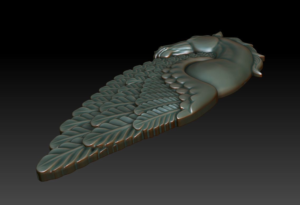 Pegasus pendant 3D print model_14