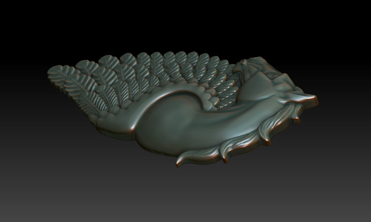 Pegasus pendant 3D print model_16