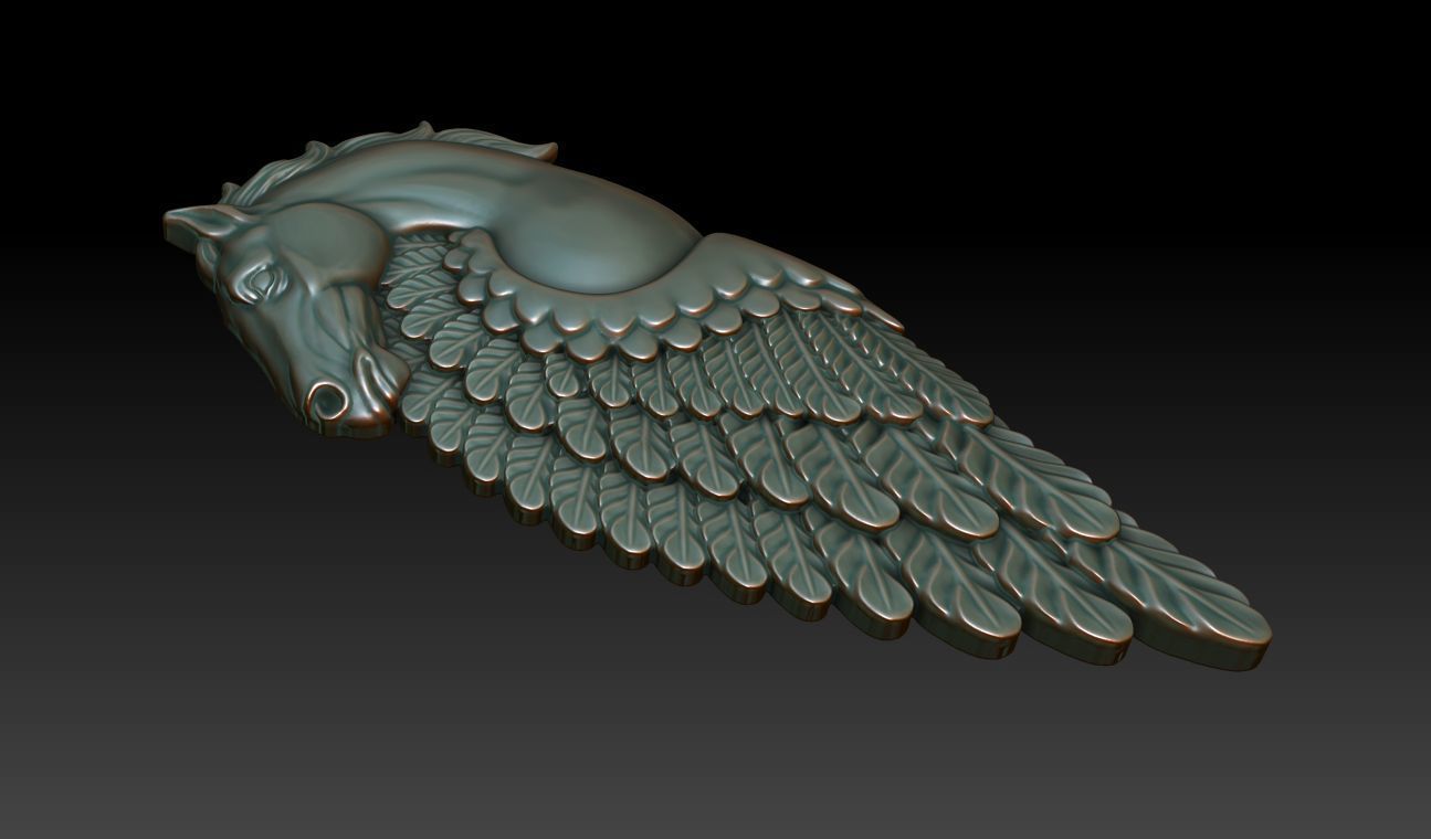 Pegasus pendant 3D print model_15