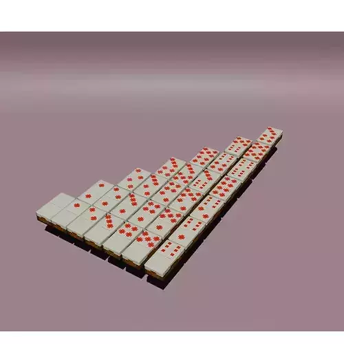 Stylized Minecraft Cake Domino Set - Voxel 3D print model 6
