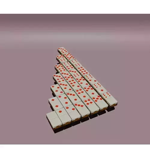 Stylized Minecraft Cake Domino Set - Voxel 3D print model 7