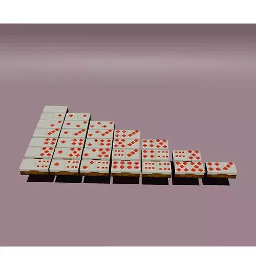 Stylized Minecraft Cake Domino Set - Voxel 3D print model