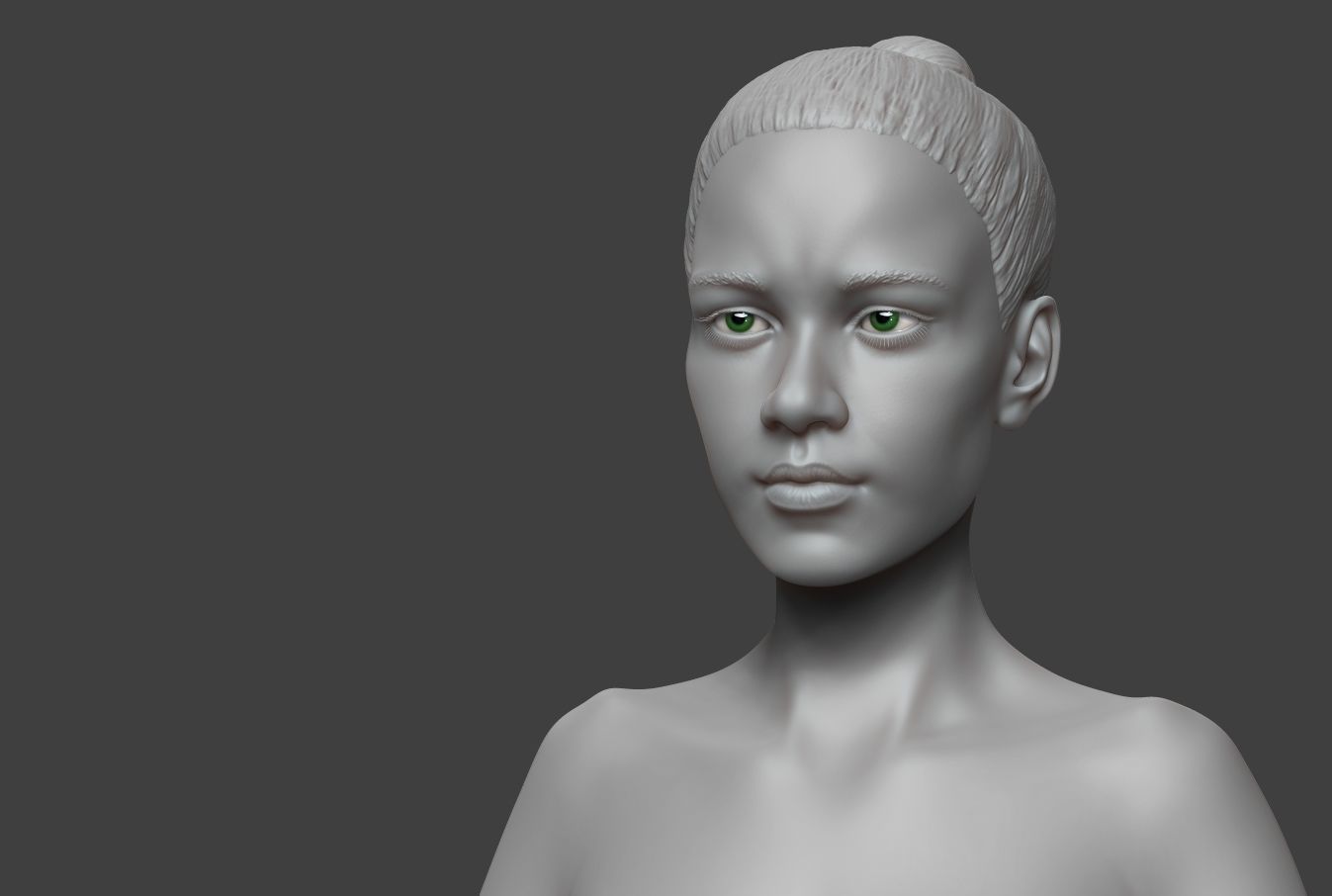 Female Body Basemesh 2 Low-poly 3D model_5