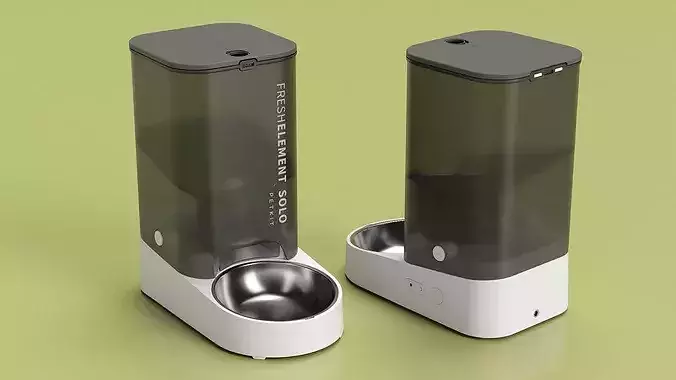 PETKIT SOLO Automatic Pet Food Dispenser Black 3D model 2