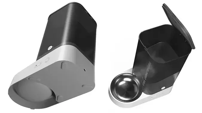 PETKIT SOLO Automatic Pet Food Dispenser Black 3D model 4