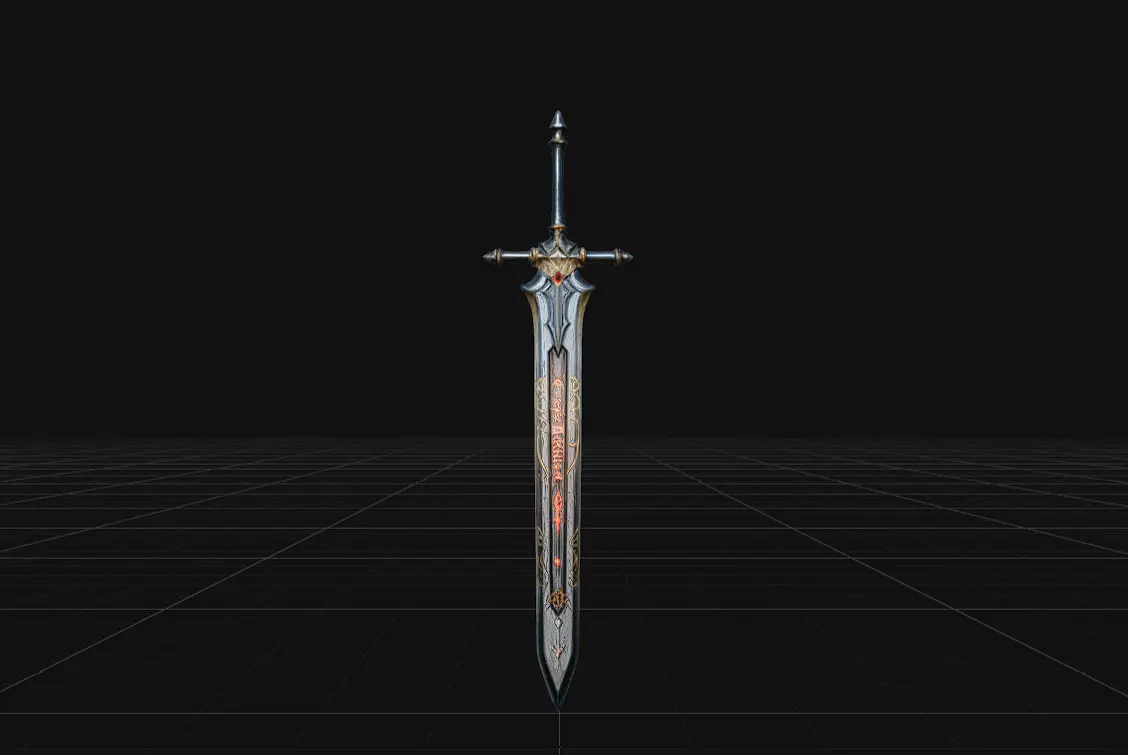 Magic sword of the earth STL OBJ IMG FBX 3D PROJECT 3D print model
