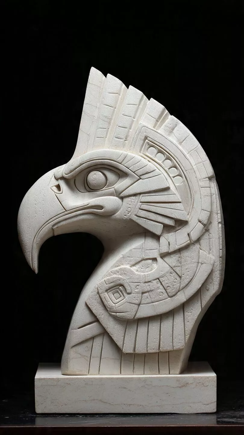 Egyptian Falcon Bust STL Ancient Printable Sculpture 3D print model