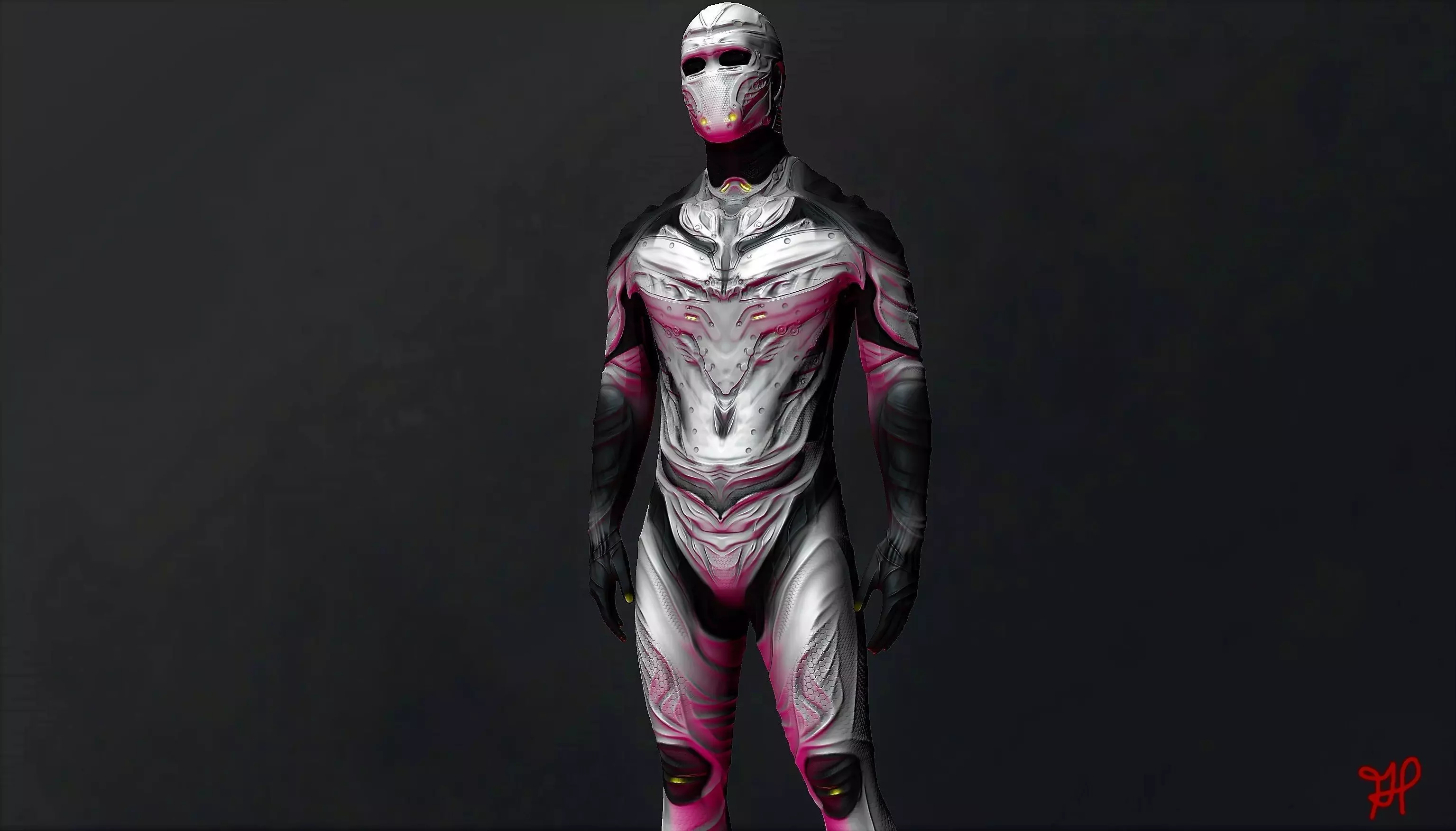 Futuristic Metal Man Free 3D model