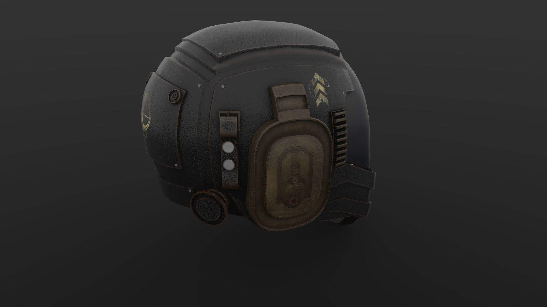 Sci-Fi Helmet Military  Low-poly 3D model_2