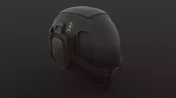 Sci-Fi Helmet Military  Low-poly 3D model