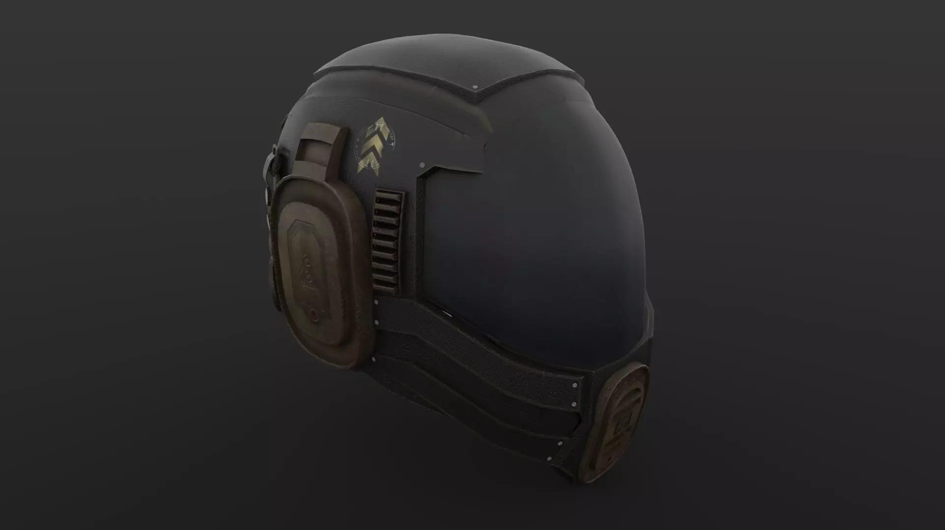 Sci-Fi Helmet Military  Low-poly 3D model_0