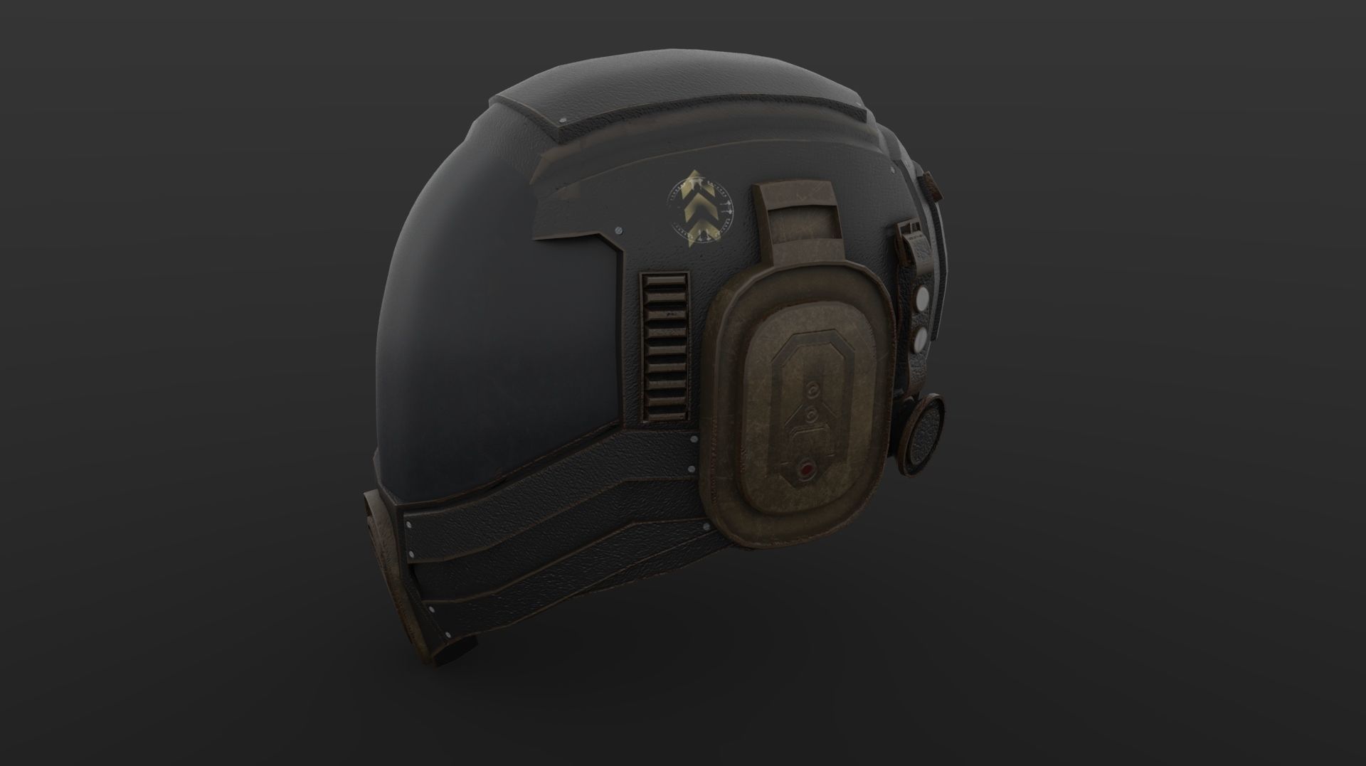 Sci-Fi Helmet Military  Low-poly 3D model_1