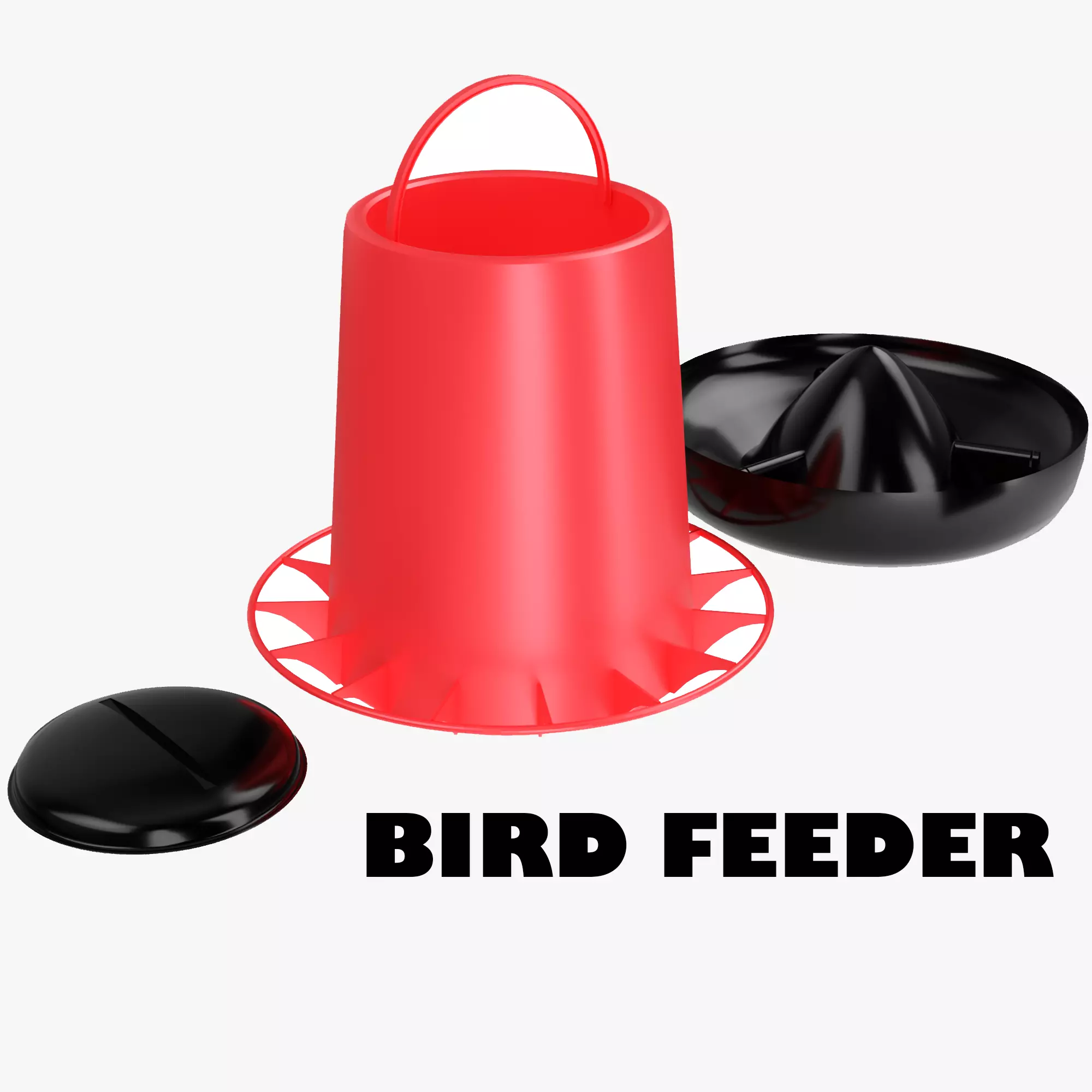 Bird Feeder Low-poly 3D model