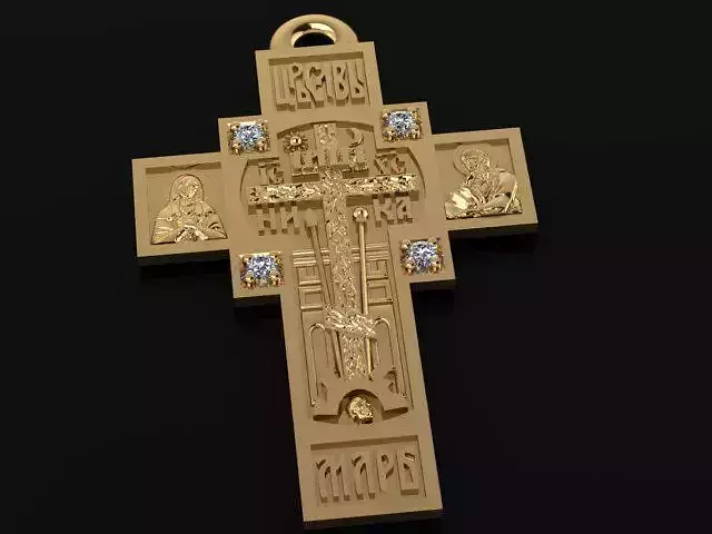 Cross christian with diamonds