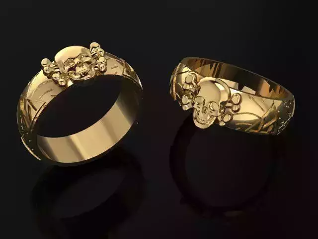 Ring gold skull