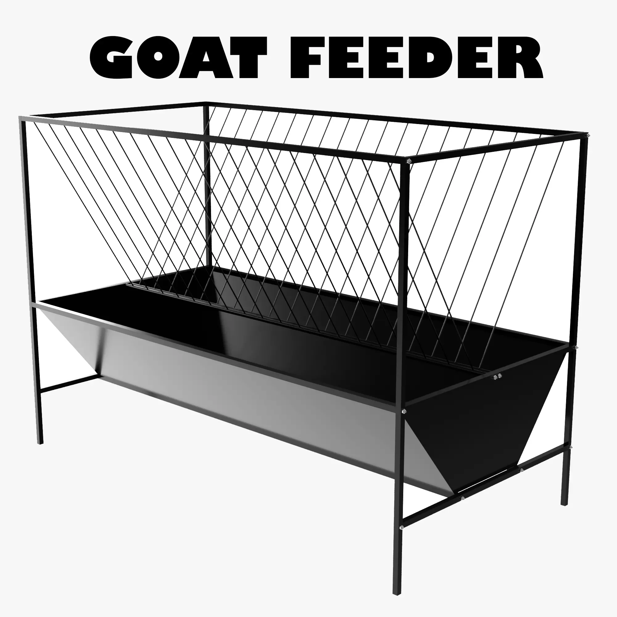 Goat Feeder Low-poly 3D model