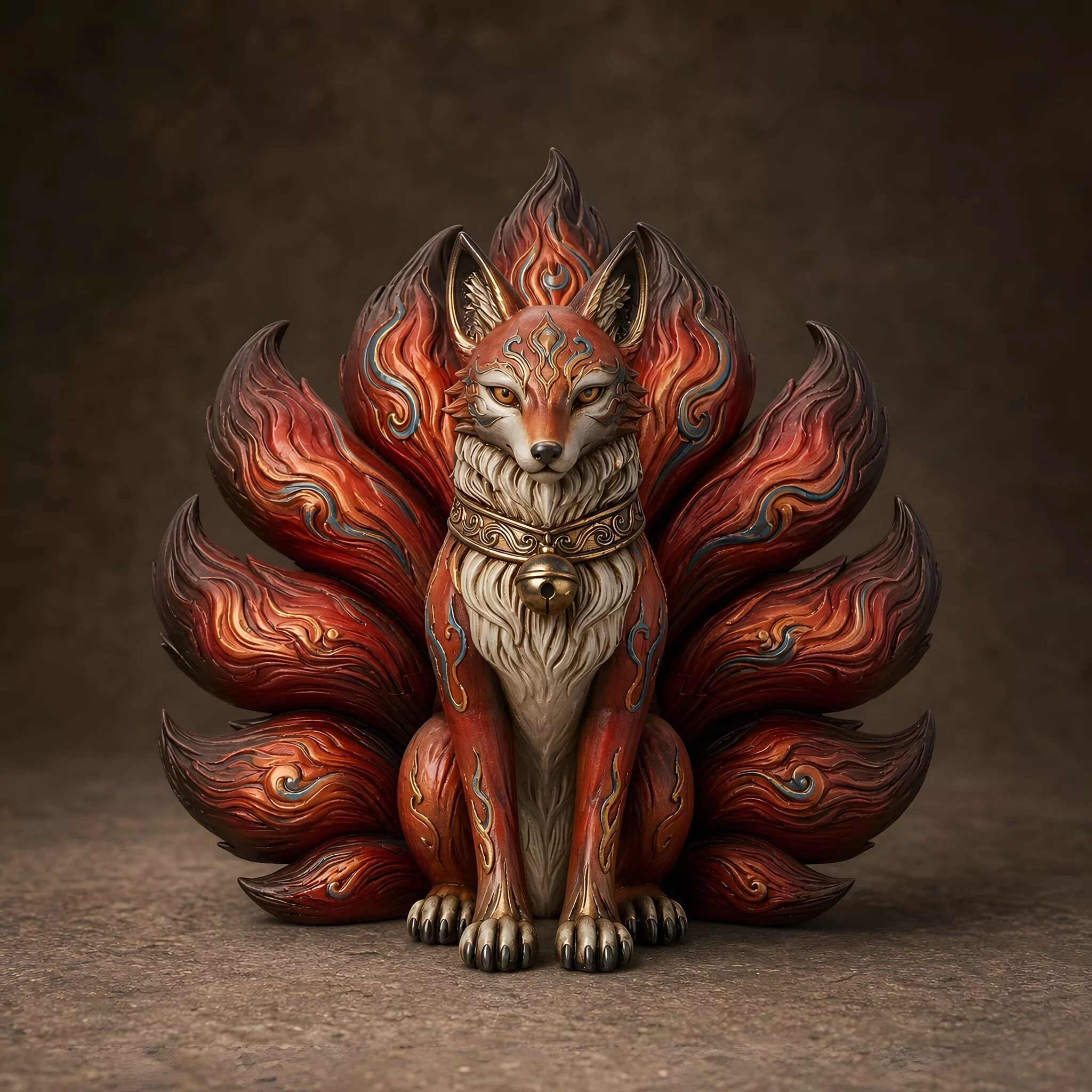 Nine Tailed Kitsune 3D Print Model 3D print model