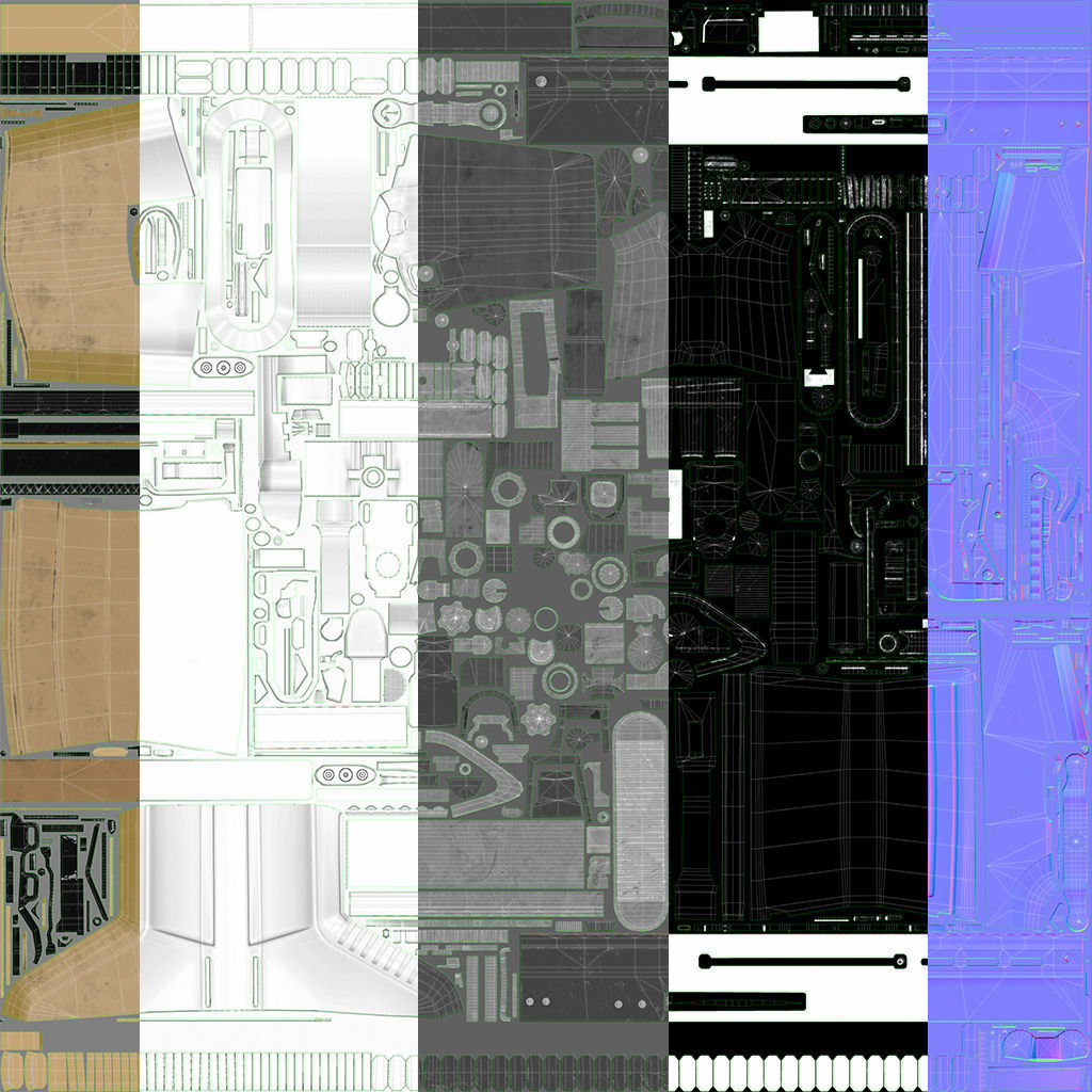 SCAR Rifle Low-poly 3D model_16