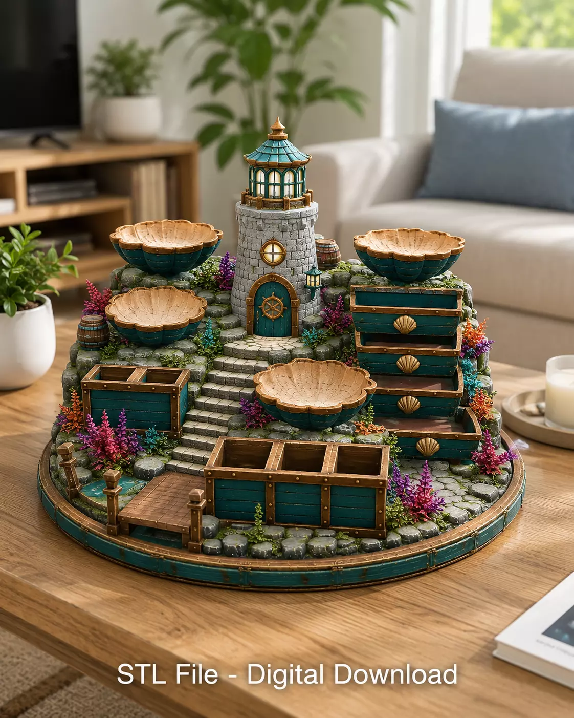 Lighthouse Jewelry Organizer STL File for 3D Print 3D print model