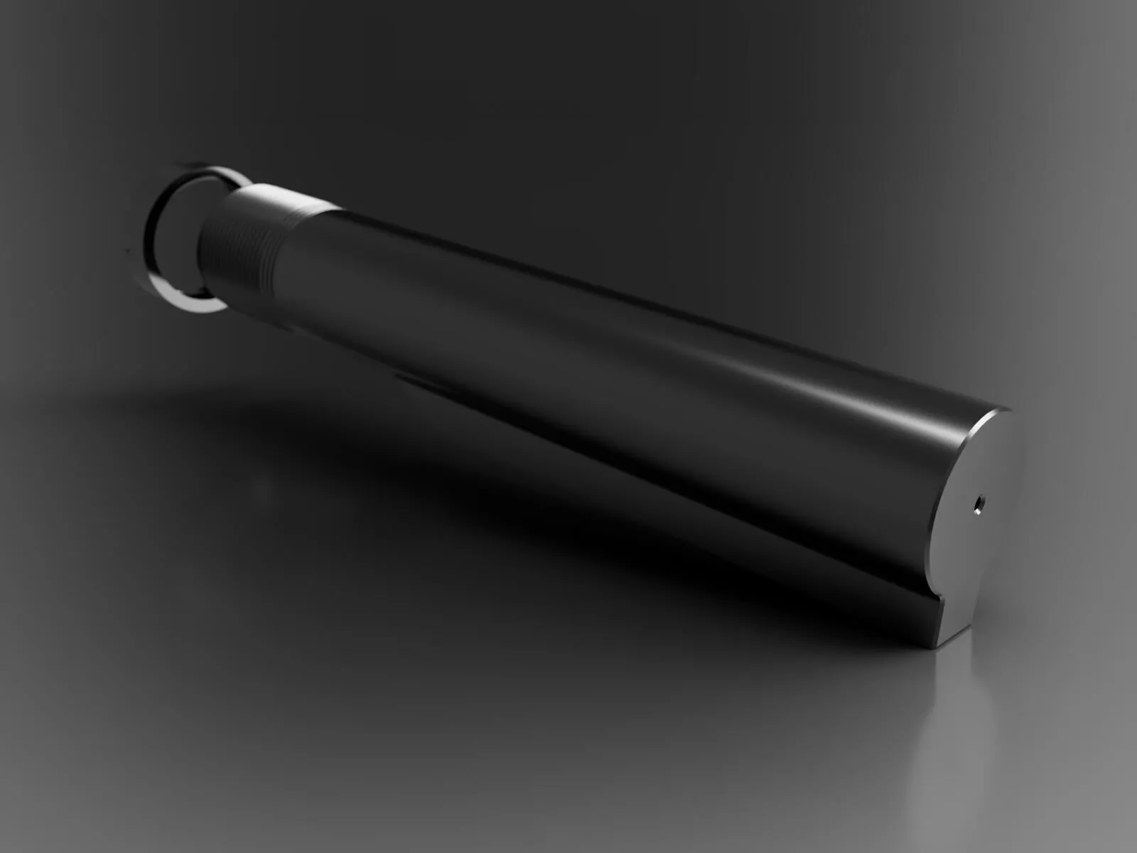 AR15 Buffer Tube and Castle Nut STEP CAD Model 3D print model