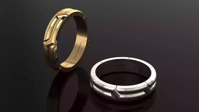 Ring gold and silver wedding