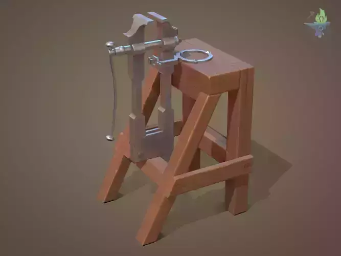 Blacksmith Post Vice Low-poly 3D model