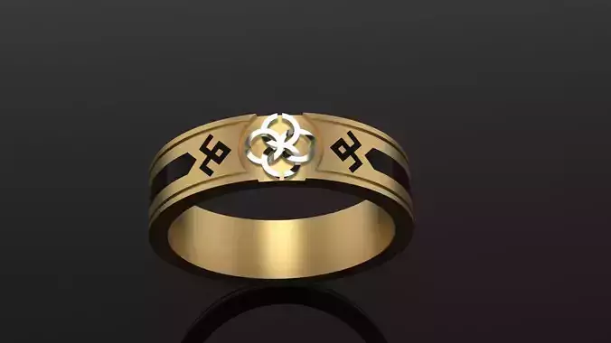 Ring gold with diamonds