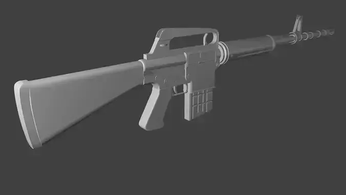 AR-10 ar - rifle Free 3D model