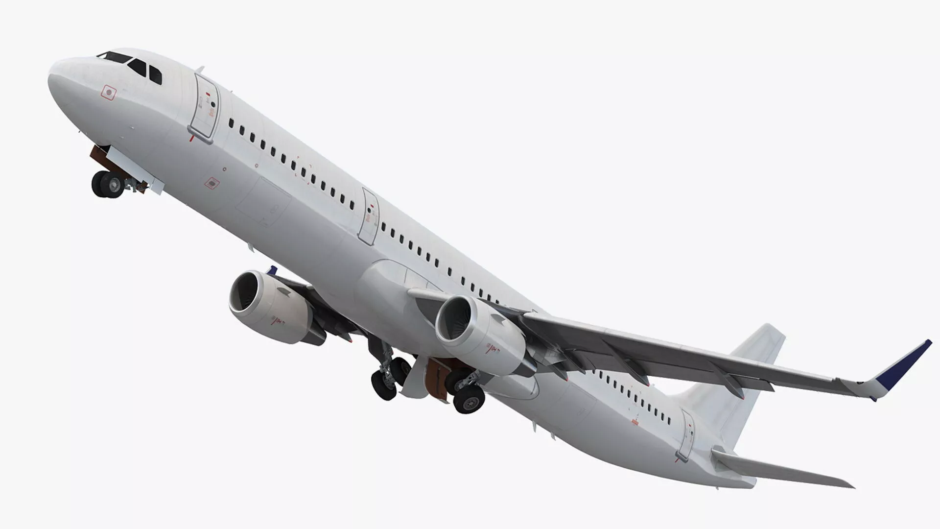 Airbus A321 with Interior and Doors Rigged for Cinema 4D 3D model
