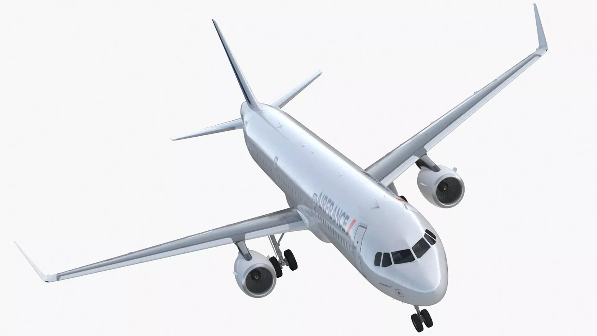 Air France Airbus A321 with Cabin Rigged for Cinema 4D 3D model