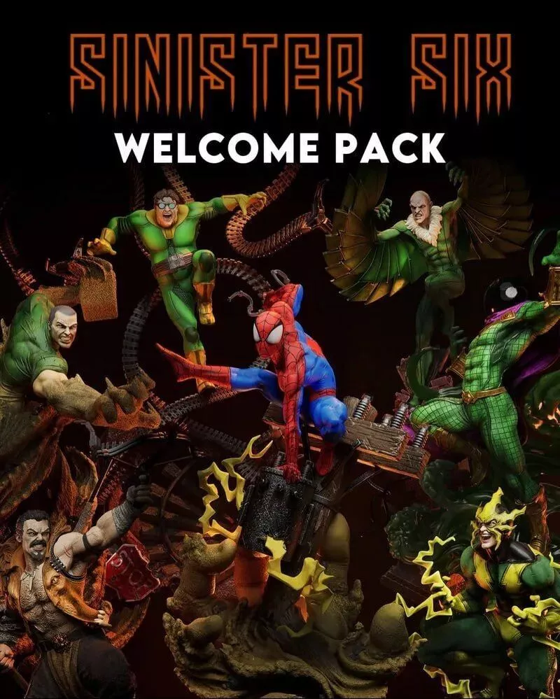 Spider-Man vs Sinister Six Mega Bundle Statue Pack 3D print model