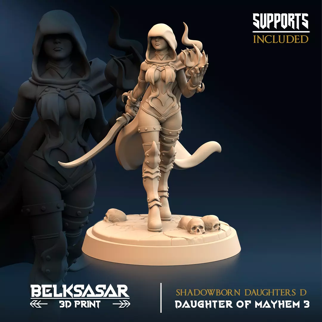 Assassin Huntress - Shadowborn Daughters D 3D print model