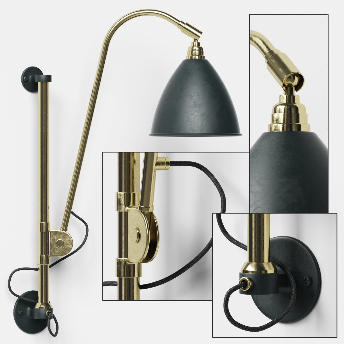 GUBI BL5 Wall Lamp Dia16 3D model_1