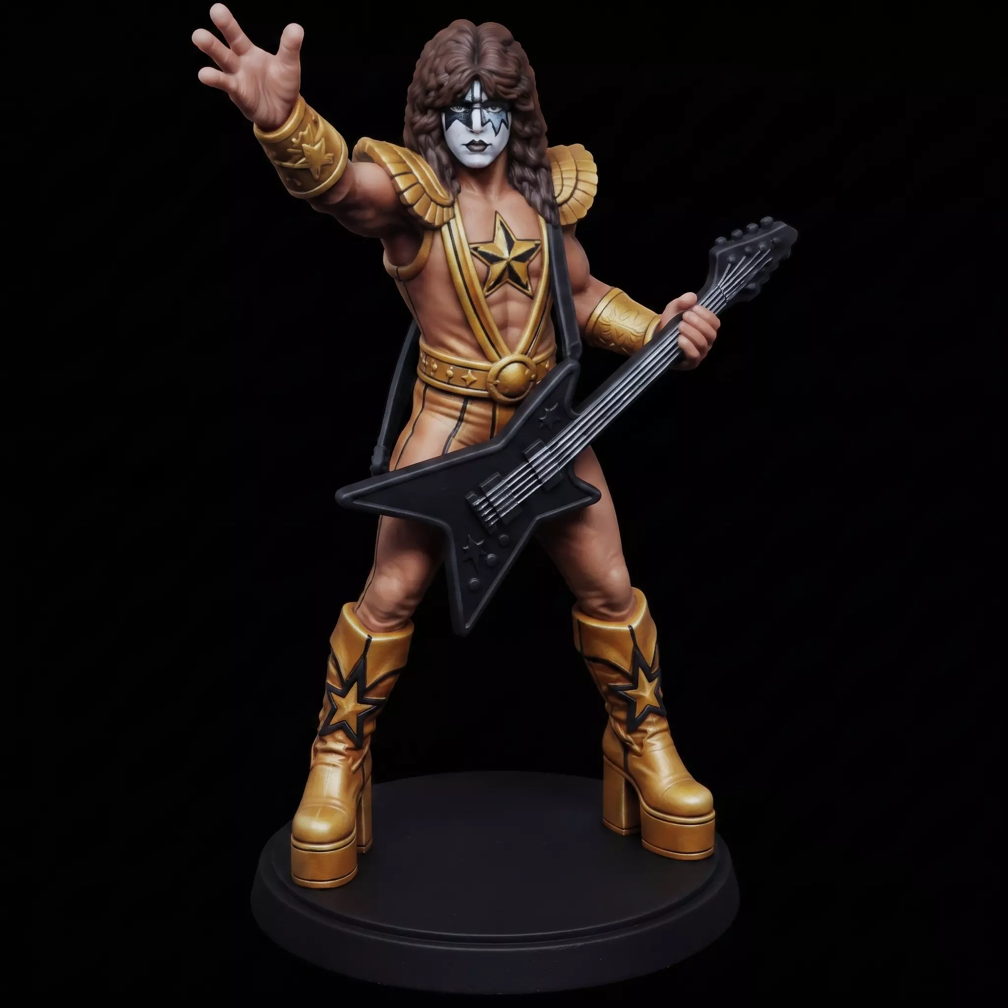 lam Rock Guitarist Frontman 70s Stage Legend Figure Glam Metal P 3D print model