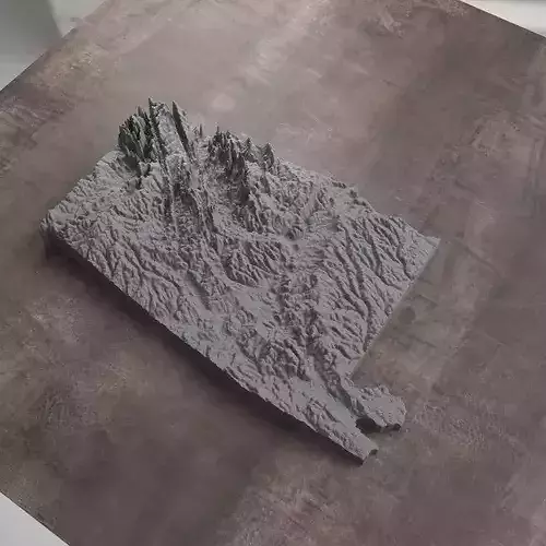 Ready to print Alabama State 3D model