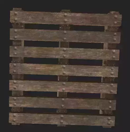 Wooden Pallet Free low-poly 3D model
