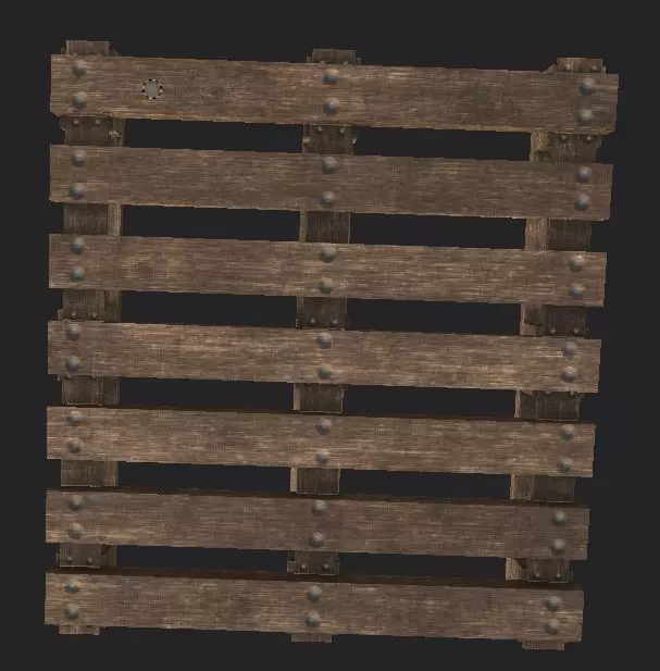 Wooden Pallet Free low-poly 3D model_0