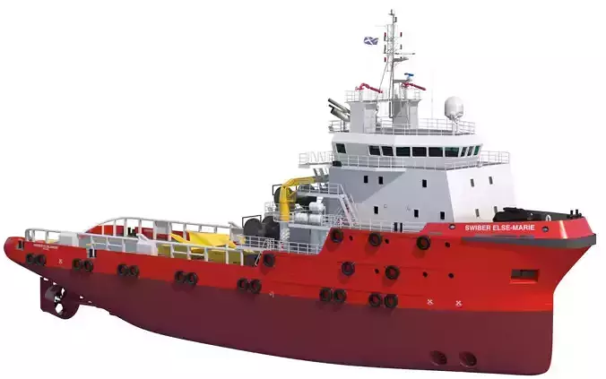 70 m AHTS Anchor Handling Tug Supply 3D model