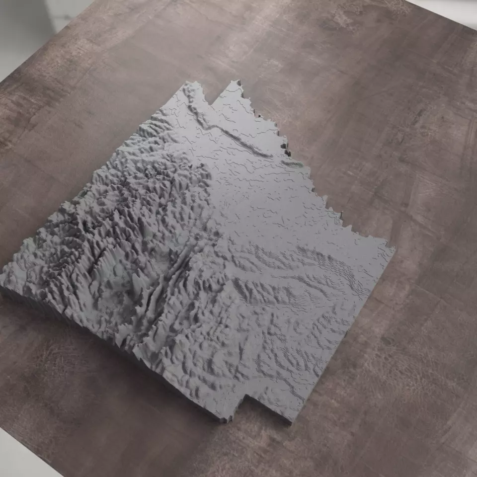 Ready to print Arkansas State 3D model 3D print model