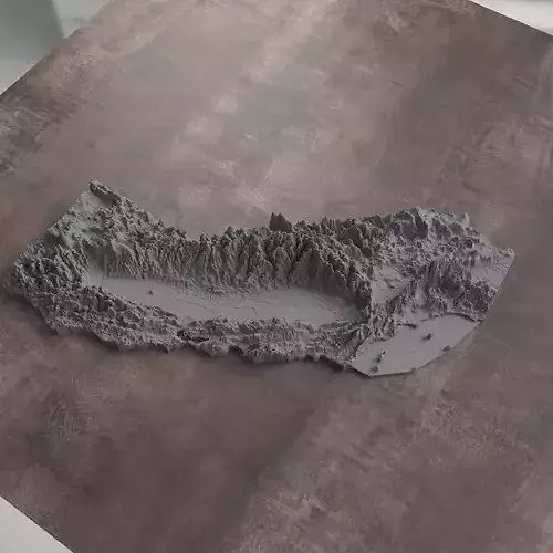 Ready to print California State 3D model
