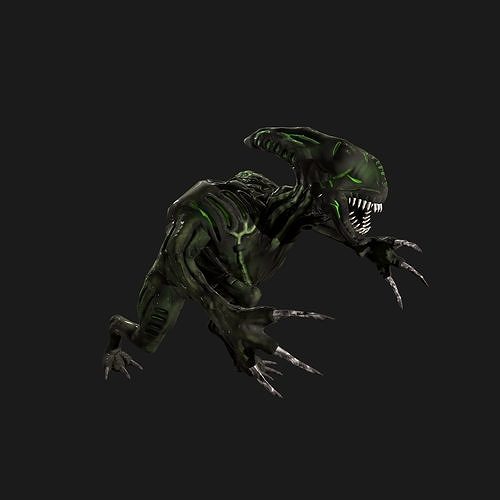 Creature Alien Z Low-poly 3D model